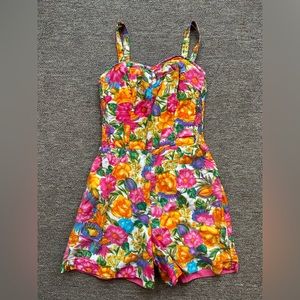 Vintage flowered onesie/swimsuit, size M/L
